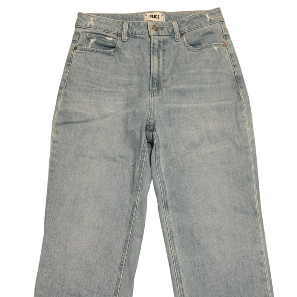PAIGE Noella High Rise Light Blue Straight Leg Jeans Designer Denim 26 Ankle - Picture 6 of 10